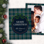 Cartes Pour Fêtes Annuelles Preppy Tartan Plaid Christmas Photo Holiday Card