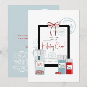 Cartes Pour Fêtes Annuelles Prescription de Noël pour la dose de joie
