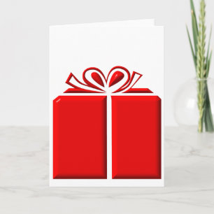 Cartes Pour Fêtes Annuelles Présence rouge avec arc