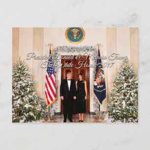 Cartes Pour Fêtes Annuelles President Donald Trump & Melania Christmas 2017