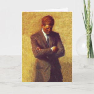 Cartes Pour Fêtes Annuelles Président John F Kennedy Fractal Portrait Picture