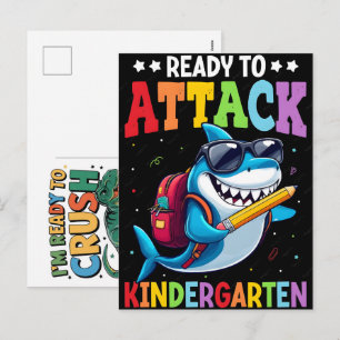 Cartes Pour Fêtes Annuelles Prêt à attaquer la maternelle Fun école drôle de r
