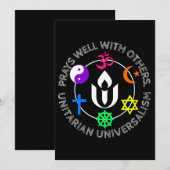 Cartes Pour Fêtes Annuelles Prête bien avec d'autres Unitariens Universalisme (Devant / Derrière)