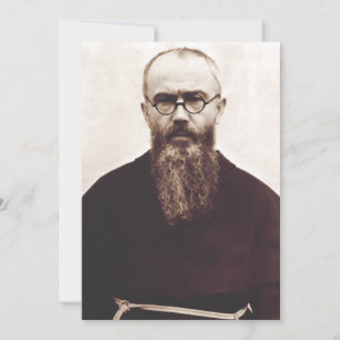Cartes Pour Fêtes Annuelles Prêtre catholique polonais Saint Maximilian Kolbe