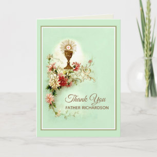 Cartes Pour Fêtes Annuelles Prêtre catholique Première communion solennelle Me