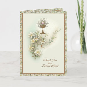 Cartes Pour Fêtes Annuelles Prêtre catholique Première communion solennelle Me