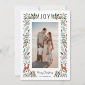 Cartes Pour Fêtes Annuelles Pretty Frame Little Deer | White | Vertical Photo  (Devant)