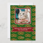 Cartes Pour Fêtes Annuelles Pretzels de fête en rouge et vert - propre texte / (Dos)