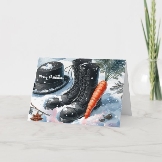 Cartes Pour Fêtes Annuelles Preuve de Noël des Snowman (Devant)