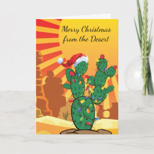Cartes Pour Fêtes Annuelles Prickly Pear Cactus Noël