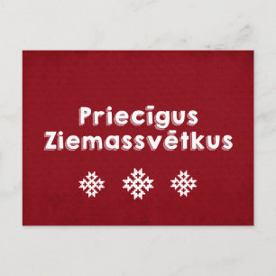 Cartes Pour Fêtes Annuelles Priecīgus Ziemassvētkus Joyeux Noël Letton