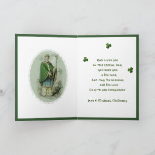 Cartes Pour Fêtes Annuelles Prière de la Saint Patrick Shamrocks religieux
