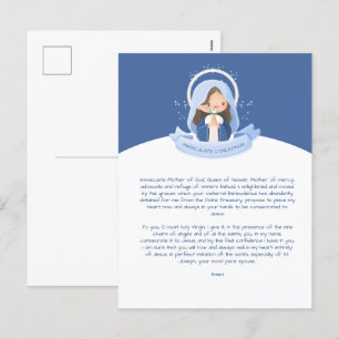 Cartes Pour Fêtes Annuelles Prière de la Vierge Marie de Kawaii