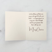 Cartes Pour Fêtes Annuelles Prière de Noël du cardinal (Intérieur)