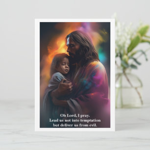 Cartes Pour Fêtes Annuelles Prière de protection Jésus Christ Texte personnali