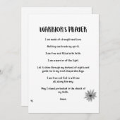 CARTES POUR FÊTES ANNUELLES PRIÈRE DE WARRIOR (Devant / Derrière)