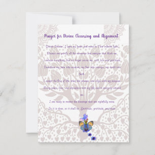 Cartes Pour Fêtes Annuelles Prière pour le nettoyage et l'alignement divins