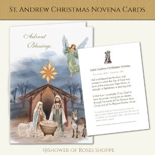 Cartes Pour Fêtes Annuelles Prière religieuse St. Andrew Noël Novena