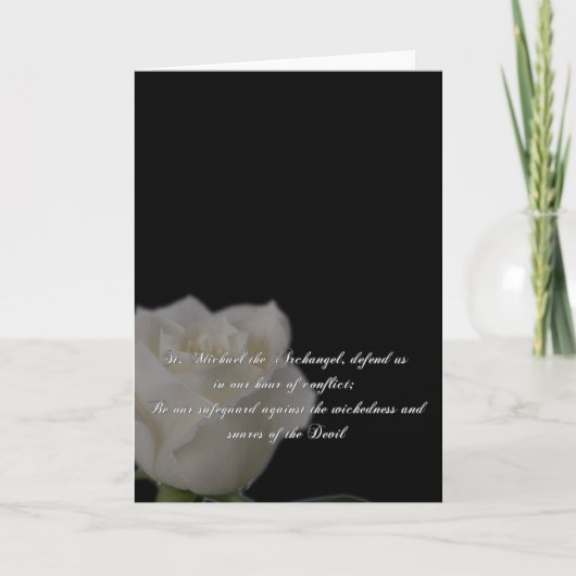 Cartes Pour Fêtes Annuelles Prière Saint Michael (Devant)