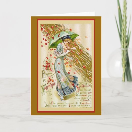 Cartes Pour Fêtes Annuelles Prière Valentine (Devant)