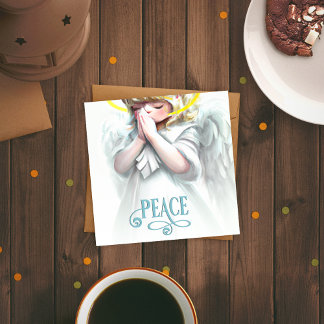 Cartes Pour Fêtes Annuelles Priez pour l'ange de la paix