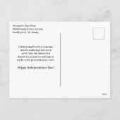 Cartes Pour Fêtes Annuelles Primitive Rustic Independence Day (Dos)