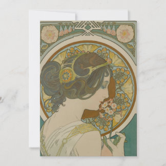 Cartes Pour Fêtes Annuelles Primrose par Alphonse Mucha (1899)