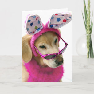Cartes Pour Fêtes Annuelles Princesse de Pâques de golden retriever