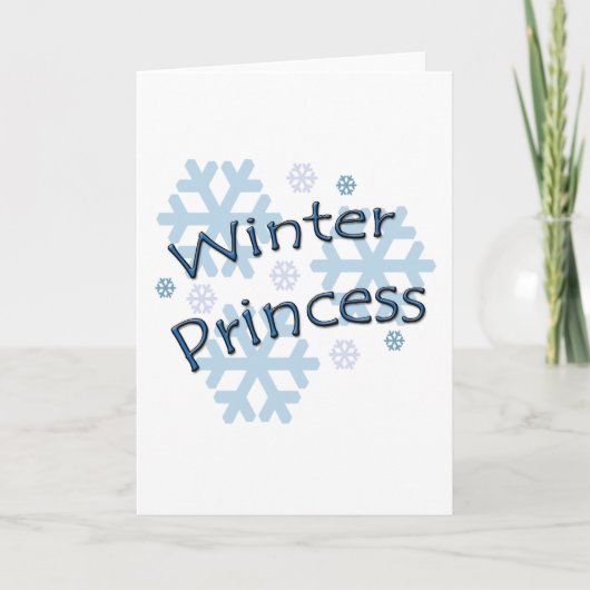 Cartes Pour Fêtes Annuelles Princesse d'hiver (Devant)