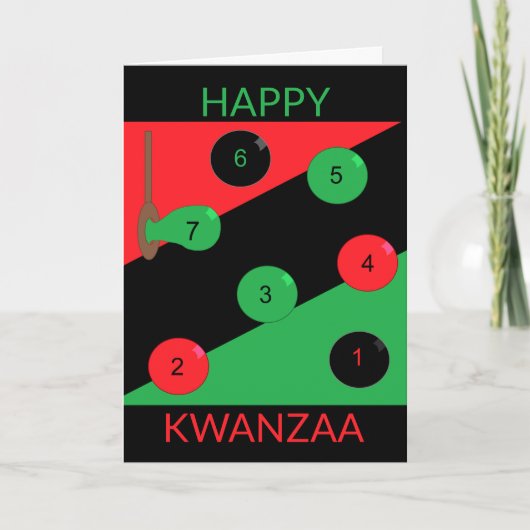 Cartes Pour Fêtes Annuelles Principes de Kwanzaa (Devant)