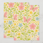 Cartes Pour Fêtes Annuelles Printemps de bienvenue (Devant / Derrière)