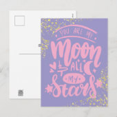 Cartes Pour Fêtes Annuelles Prison de Valentines Longue Distance violet rose (Devant / Derrière)