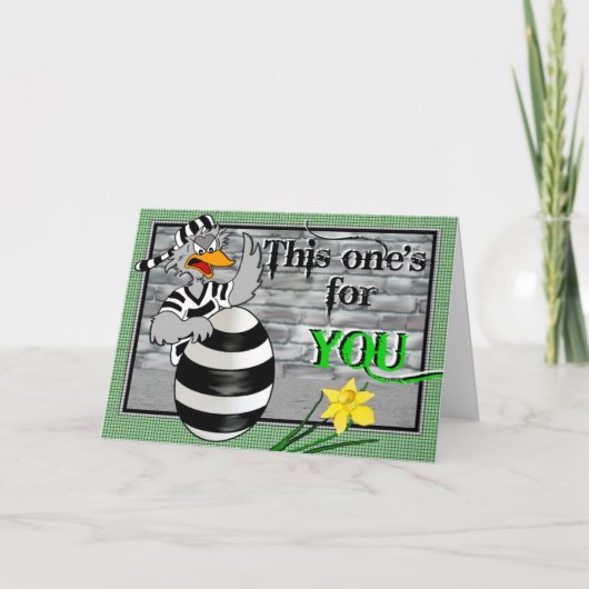 Cartes Pour Fêtes Annuelles Prison Jailbird (Devant)