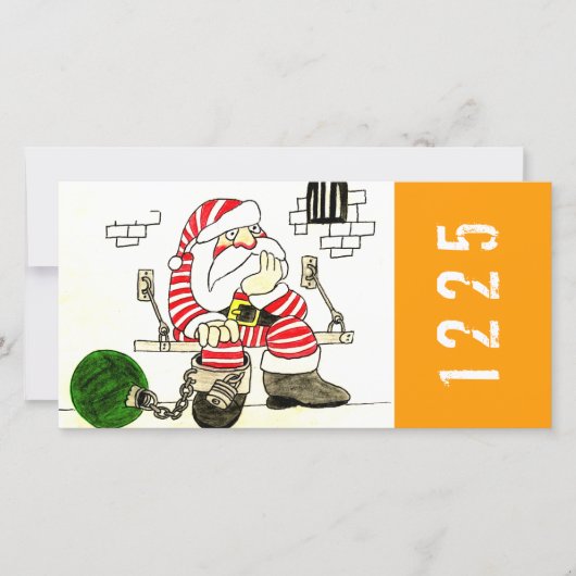 CARTES POUR FÊTES ANNUELLES PRISON PÈRE NOËL (Devant)