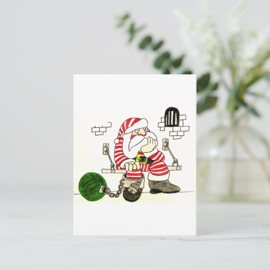 CARTES POUR FÊTES ANNUELLES PRISON PÈRE NOËL (Debout devant)