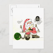 CARTES POUR FÊTES ANNUELLES PRISON PÈRE NOËL (Devant / Derrière)