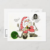 CARTES POUR FÊTES ANNUELLES PRISON PÈRE NOËL (Devant / Derrière)