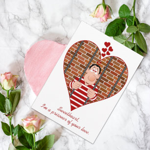 Cartes Pour Fêtes Annuelles Prisonnier de votre amour drôle