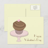 Cartes Pour Fêtes Annuelles Prix Valentine Day Chocolate Cupcake Pink Cake (Devant / Derrière)