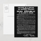 Cartes Pour Fêtes Annuelles Proclamation de Pâques sur la République d'Irlande (Devant / Derrière)