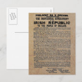 Cartes Pour Fêtes Annuelles Proclamation de Pâques sur la République d'Irlande (Devant / Derrière)