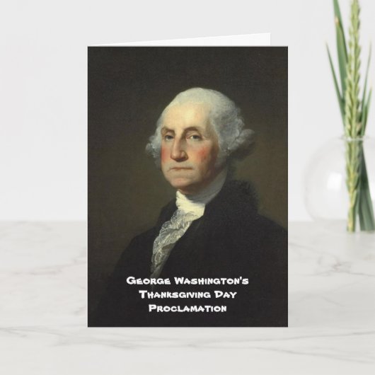 Cartes Pour Fêtes Annuelles Proclamation du jour de l'Action de grâce (Devant)