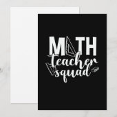 Cartes Pour Fêtes Annuelles Prof de maths Prof de maths Squad (Devant / Derrière)