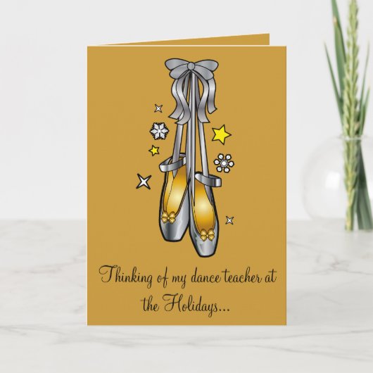 Cartes Pour Fêtes Annuelles Professeur de danse Joyeuses Fêtes non confessionn (Devant)