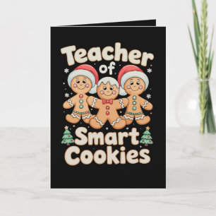Cartes Pour Fêtes Annuelles Professeur de Noël de biscuits intelligents pain d