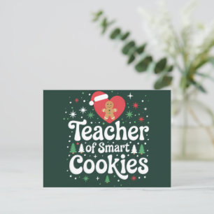 Cartes Pour Fêtes Annuelles Professeur de Noël de cookies intelligents 