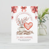 Cartes Pour Fêtes Annuelles Professeur Joyeuse Saint-Valentin  (Debout devant)