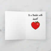 Cartes Pour Fêtes Annuelles Professeur Valentine Heart Apple (Intérieur)