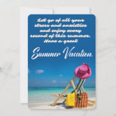 Cartes Pour Fêtes Annuelles Profitez de vacances d'été à la plage (Devant)