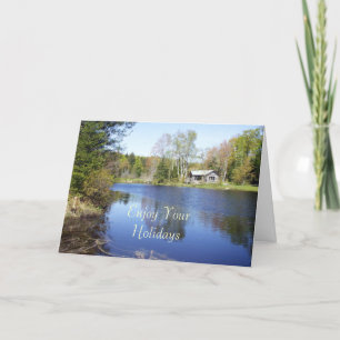 Cartes Pour Fêtes Annuelles Profitez de votre Cabine de vacances-rustique